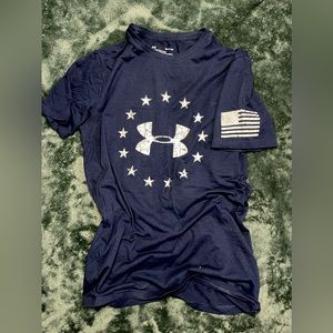 Under Armour Freedom Logo T-Shirt Tee - Blue, Small